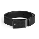 Black leather 35mm belt