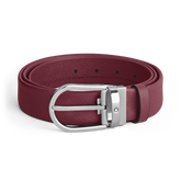 Horseshoe buckle cassis 35mm leather belt