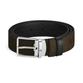 Everyday buckle brown/black 35mm reversible leather belt