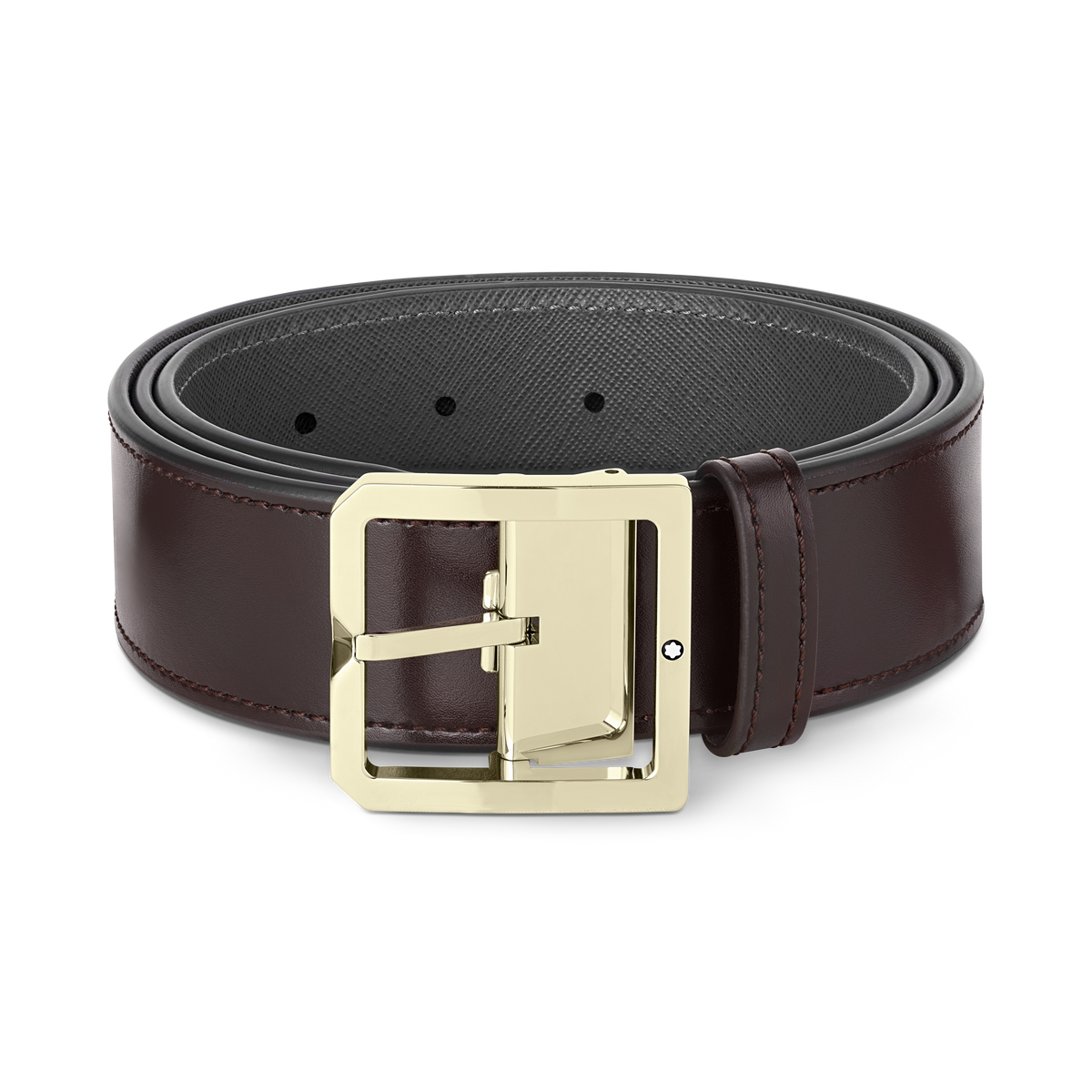 Dark Brown/Gray 40 mm reversible leather belt