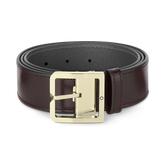 Dark Brown/Gray 40 mm reversible leather belt