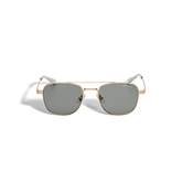 Squared Sunglasses with Gold Coloured Metal Frame