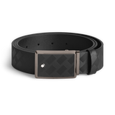 Black 35 mm leather belt