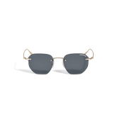 Round Sunglasses with Gold Coloured Metal Frame