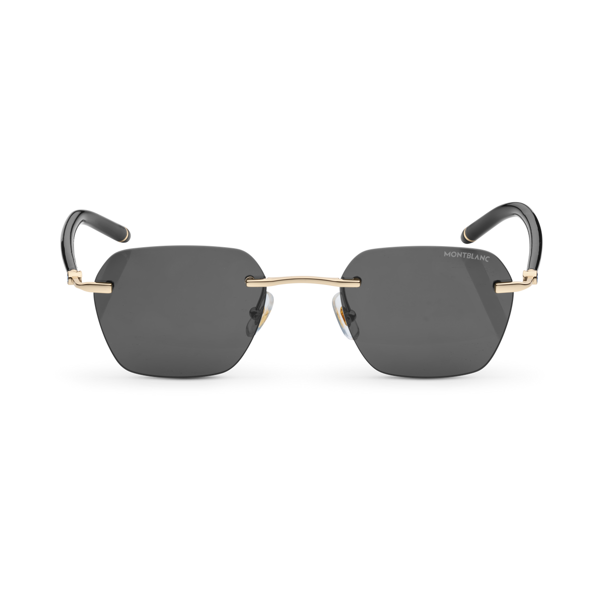 Squared Sunglasses with Gold Coloured Metal Frame