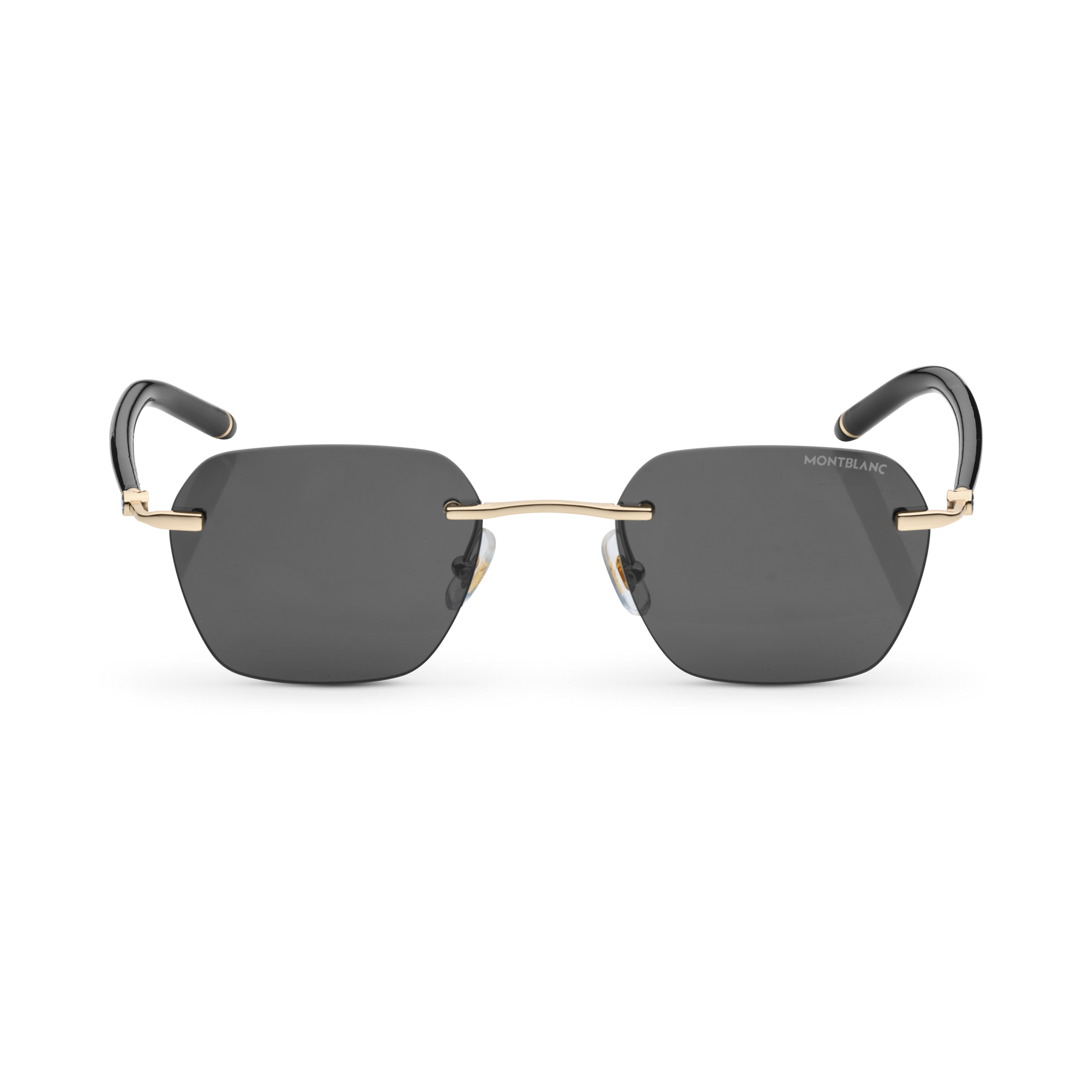 Squared Sunglasses with Gold Coloured Metal Frame