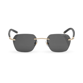 Squared Sunglasses with Gold Coloured Metal Frame