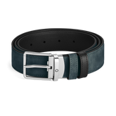 Everyday buckle velvet blue/black 35mm reversible leather belt