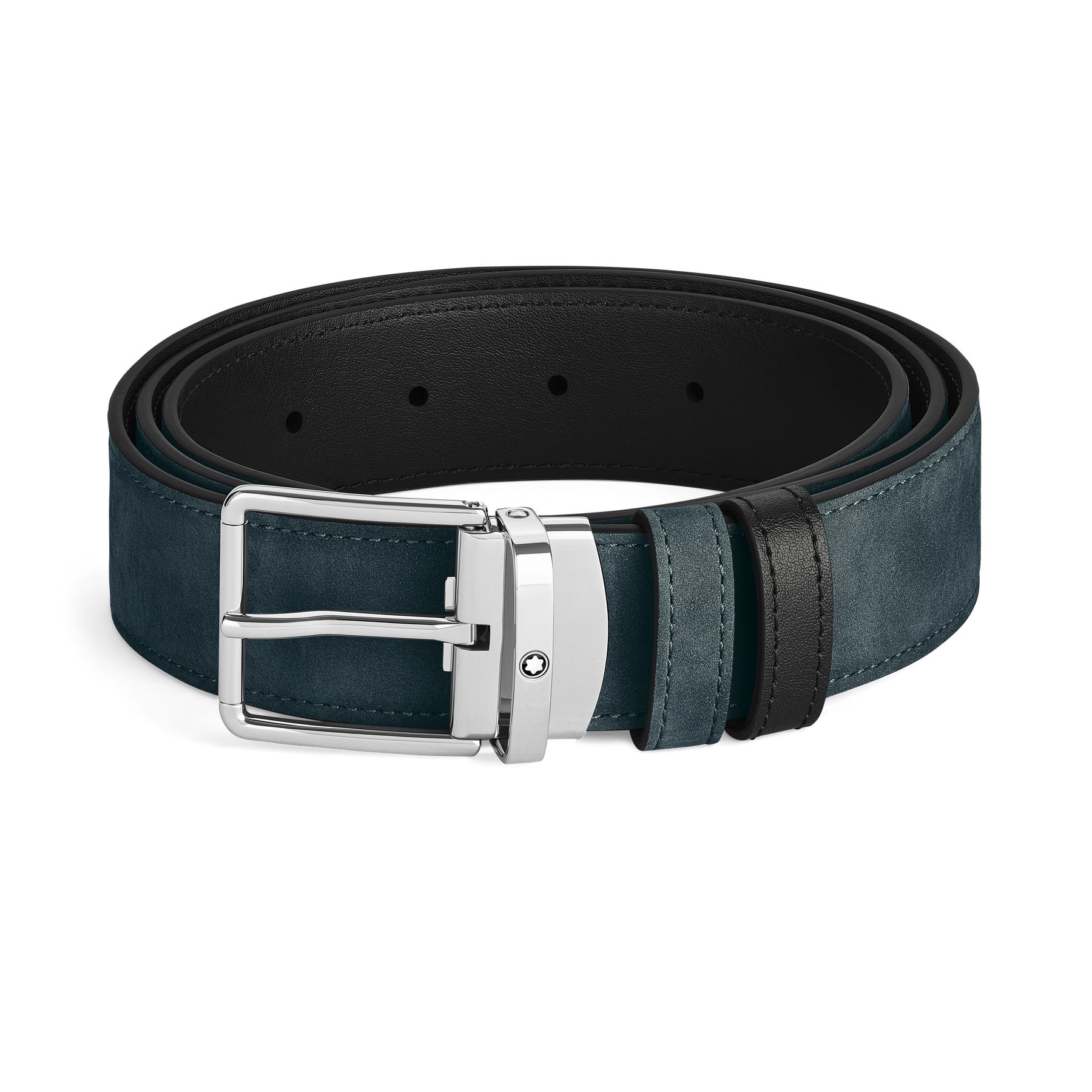 Everyday buckle velvet blue/black 35mm reversible leather belt