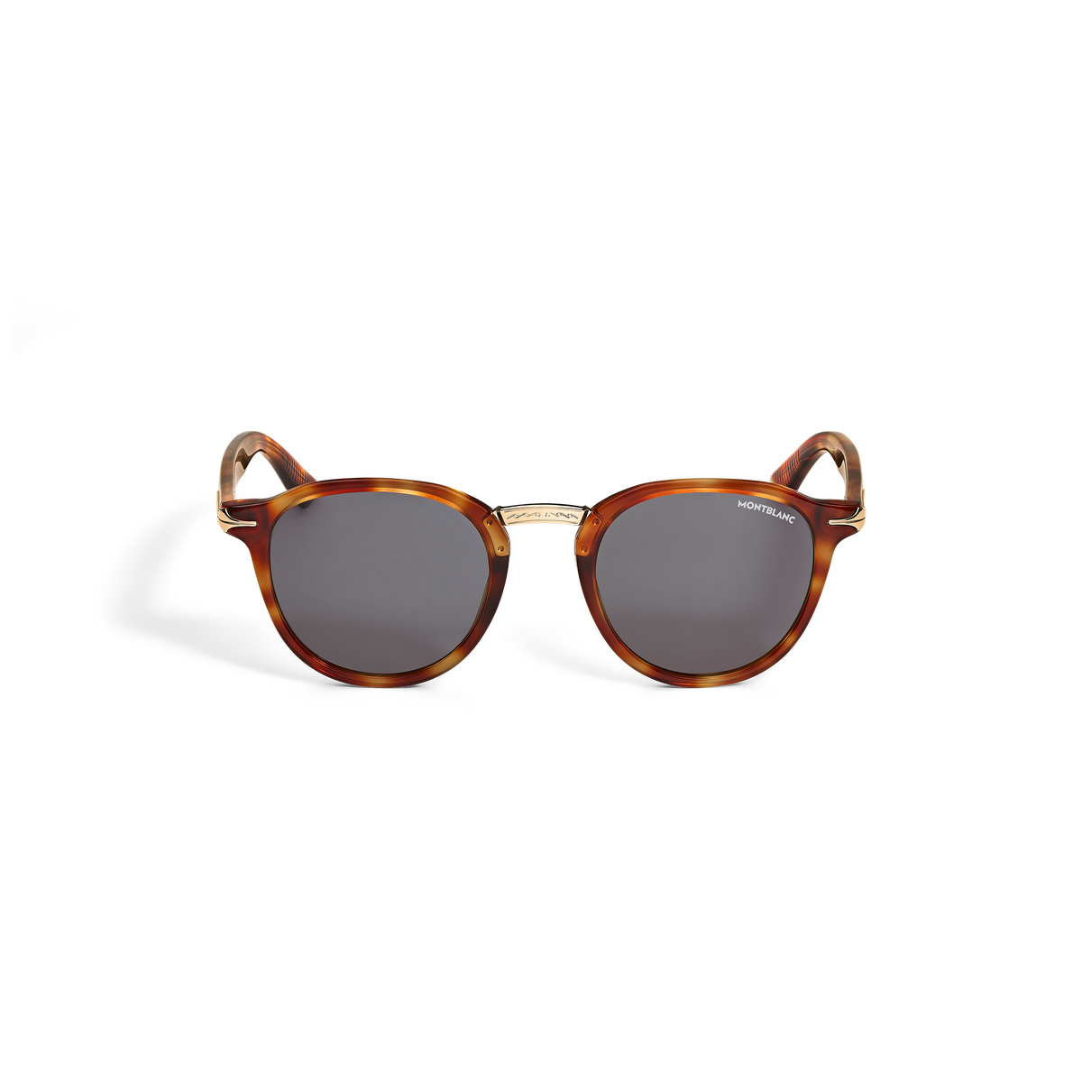 Round Sunglasses with Havana Acetate Frame