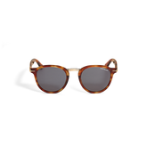 Round Sunglasses with Havana Acetate Frame