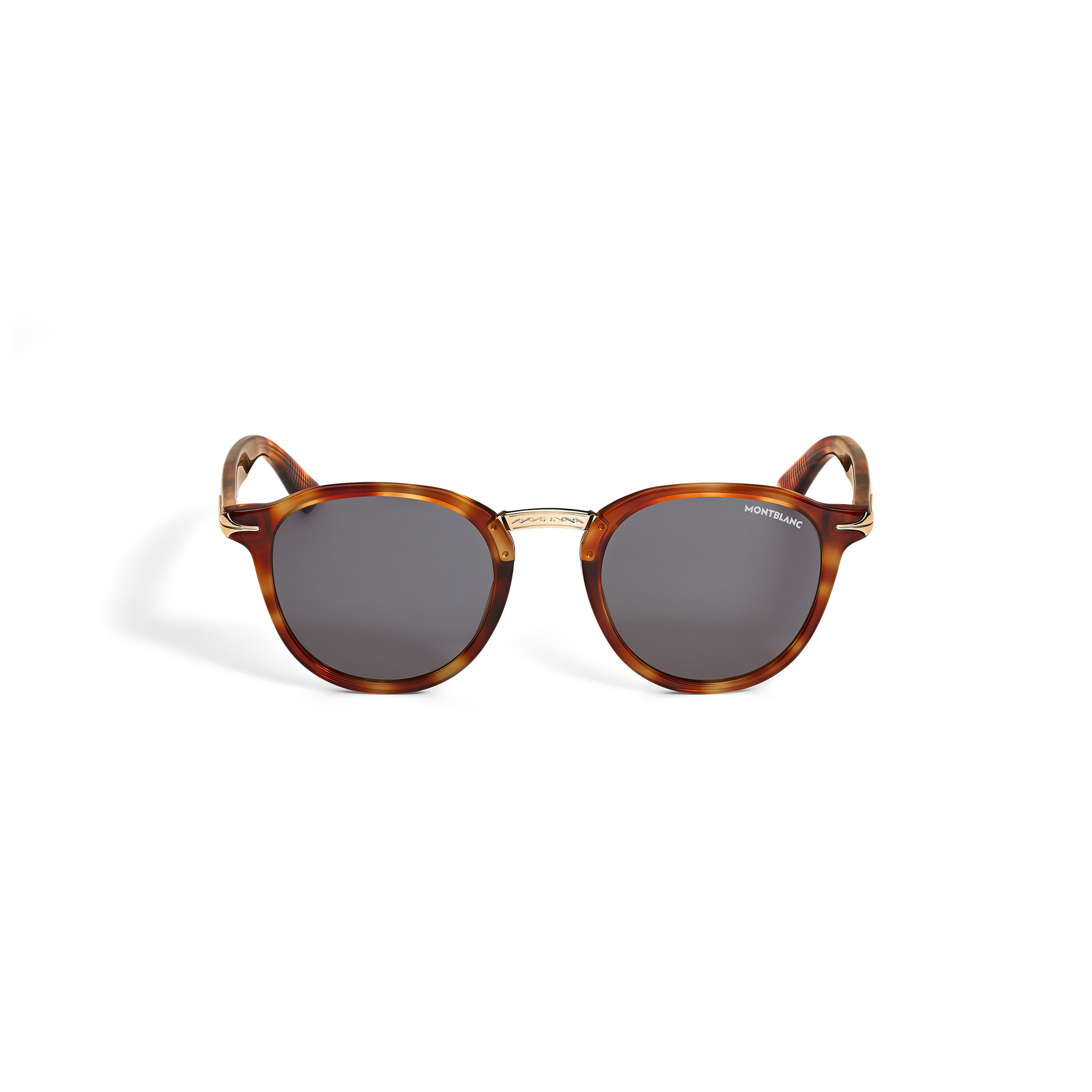 Round Sunglasses with Havana Acetate Frame