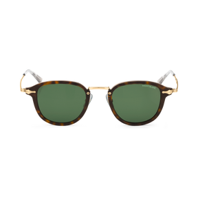 Round Sunglasses with Havana-Colored Injected Frame