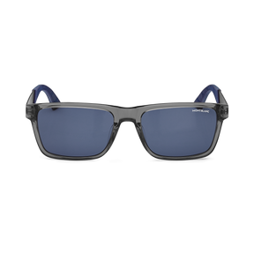 Rectangular Sunglasses with Gray Acetate Frame