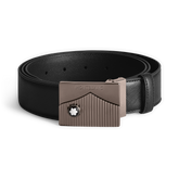 Black 35 mm leather belt