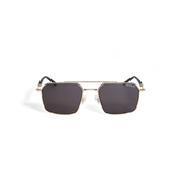 Rectangular Sunglasses with Gold-Colored Metal Frame