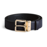 Night blue/black 35mm reversible leather belt