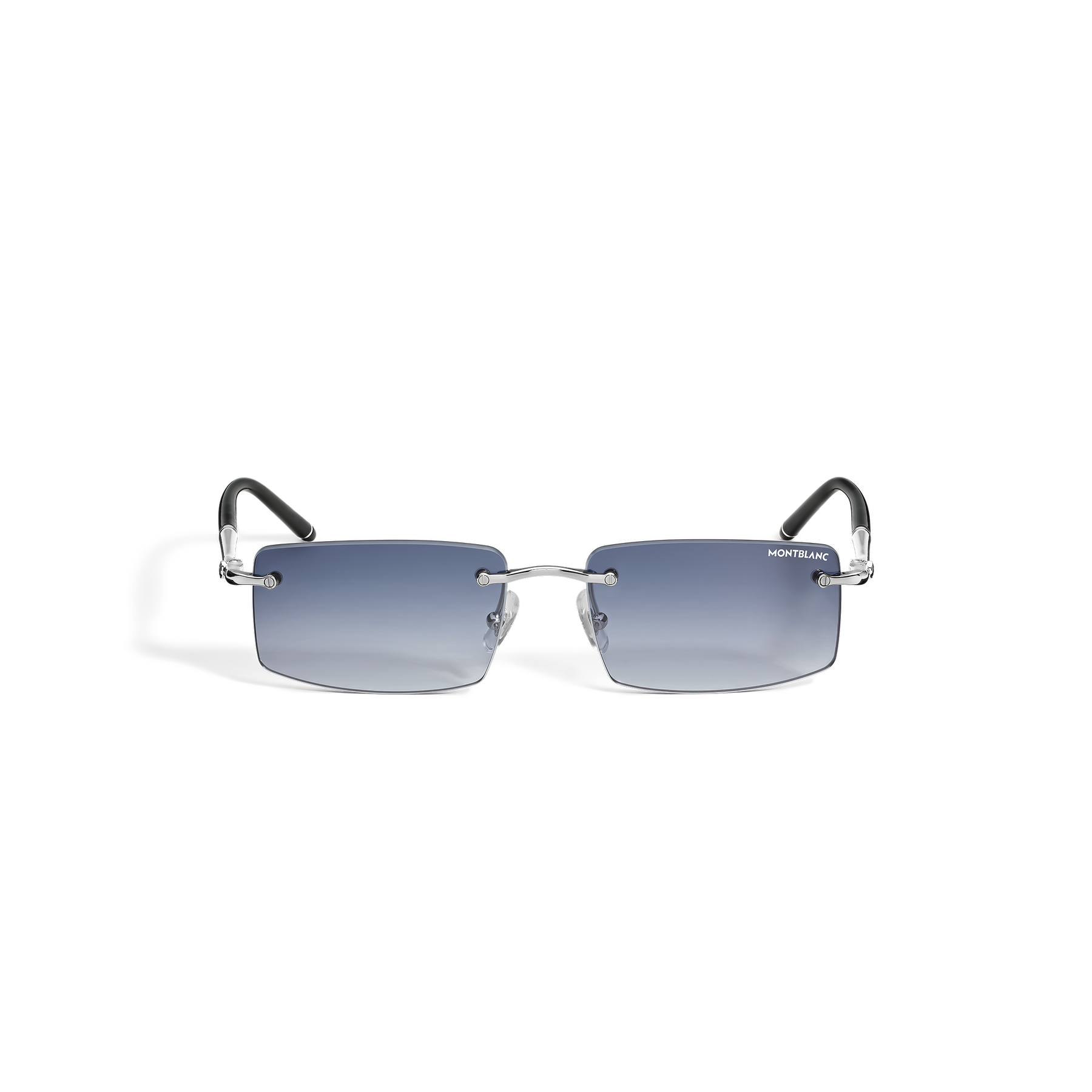 Rectangular Sunglasses with Silver Col Metal Frame