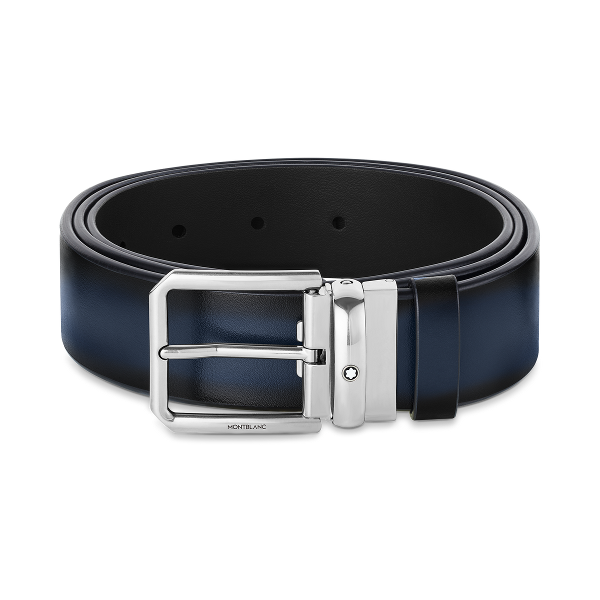 Blue 35 mm leather belt