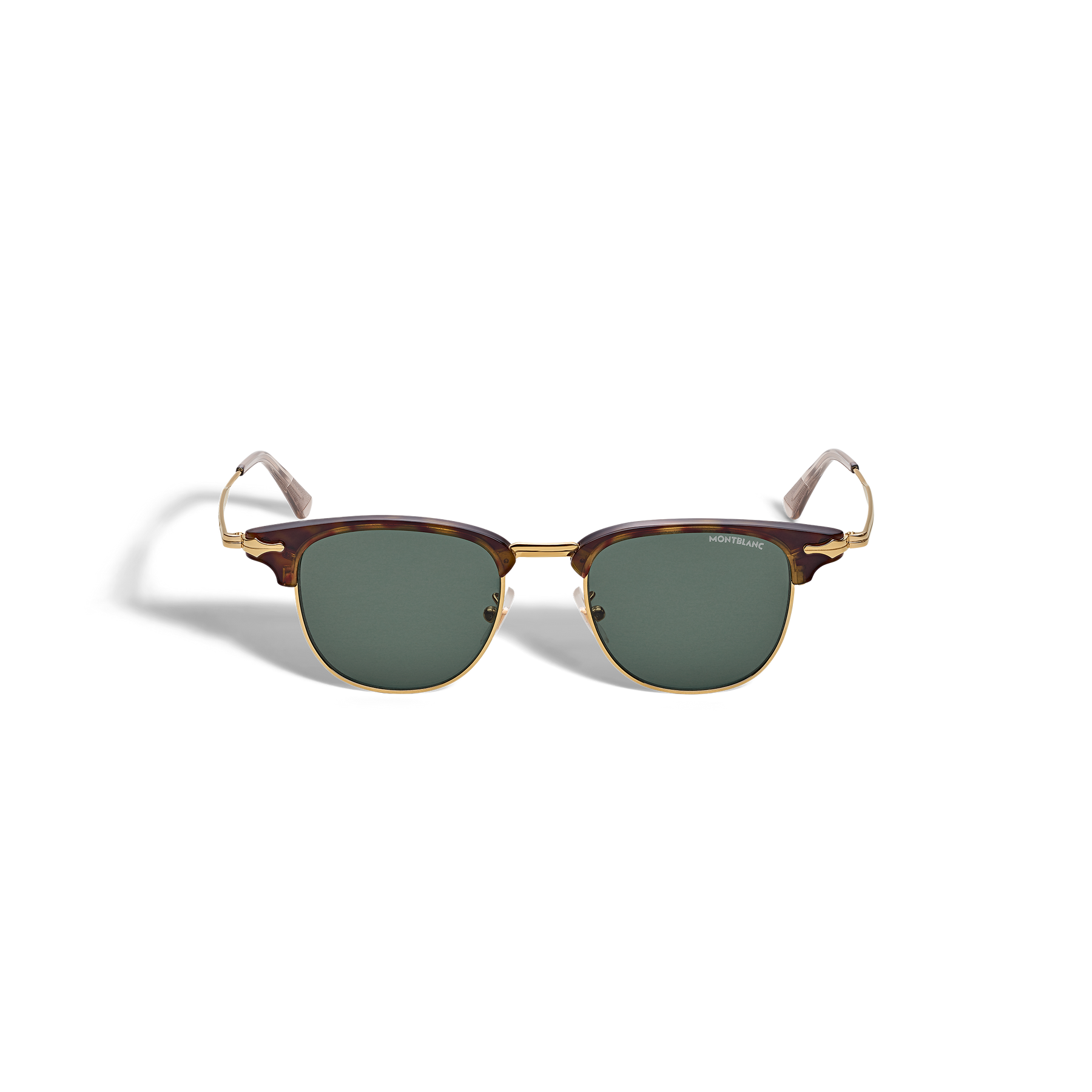 Rectangular Sunglasses with Gold Coloured Metal Frame