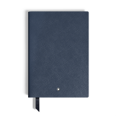 Notebook Medium, Saffiano Leather, Blue - Lined Pages