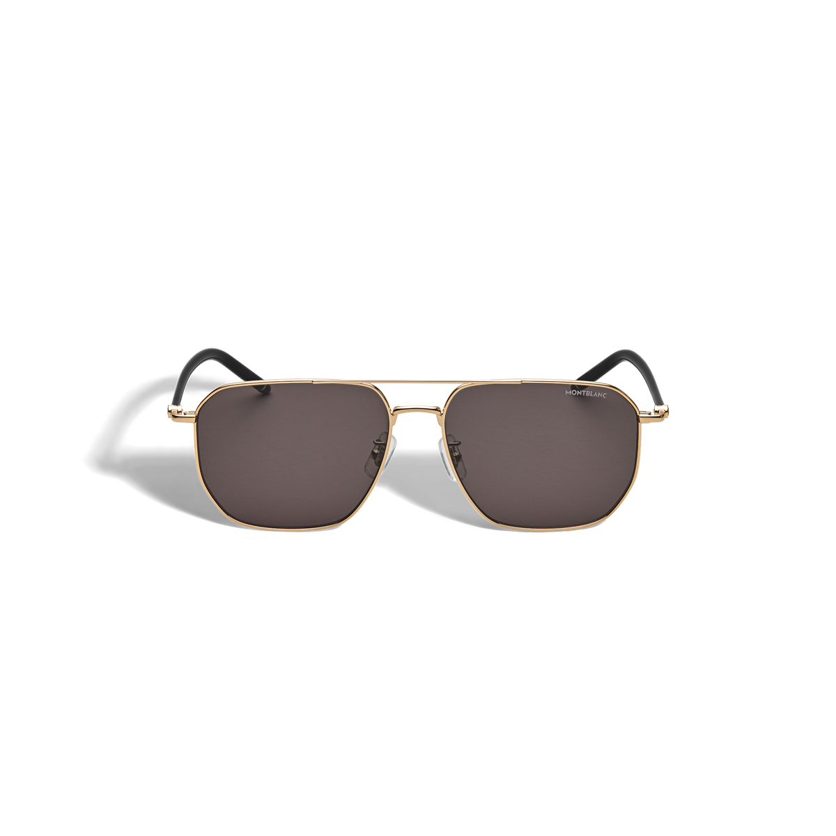 Squared Sunglasses with Gold Coloured Metal Frame