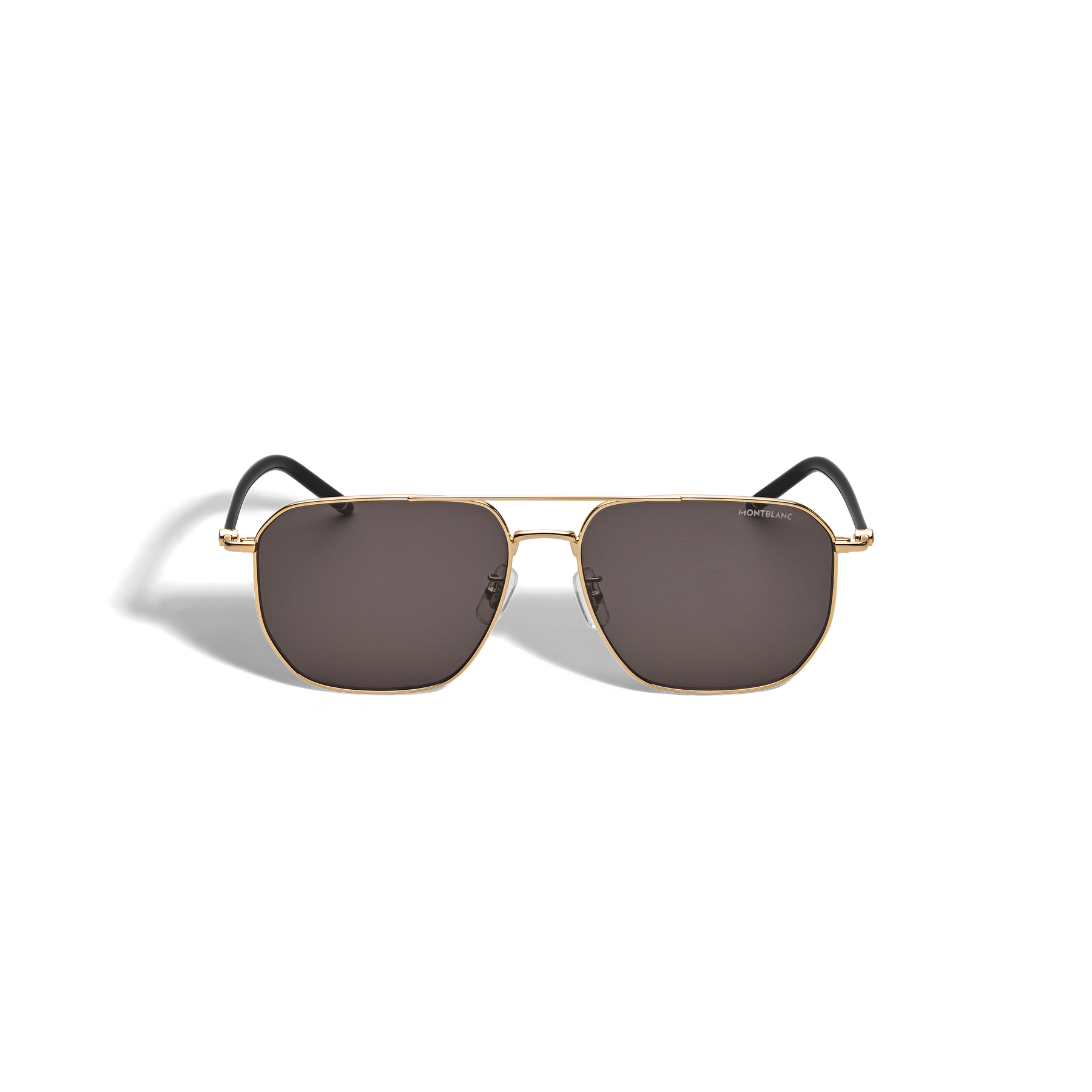 Squared Sunglasses with Gold Coloured Metal Frame