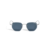 Round Sunglasses with Silver Coloured Metal Frame