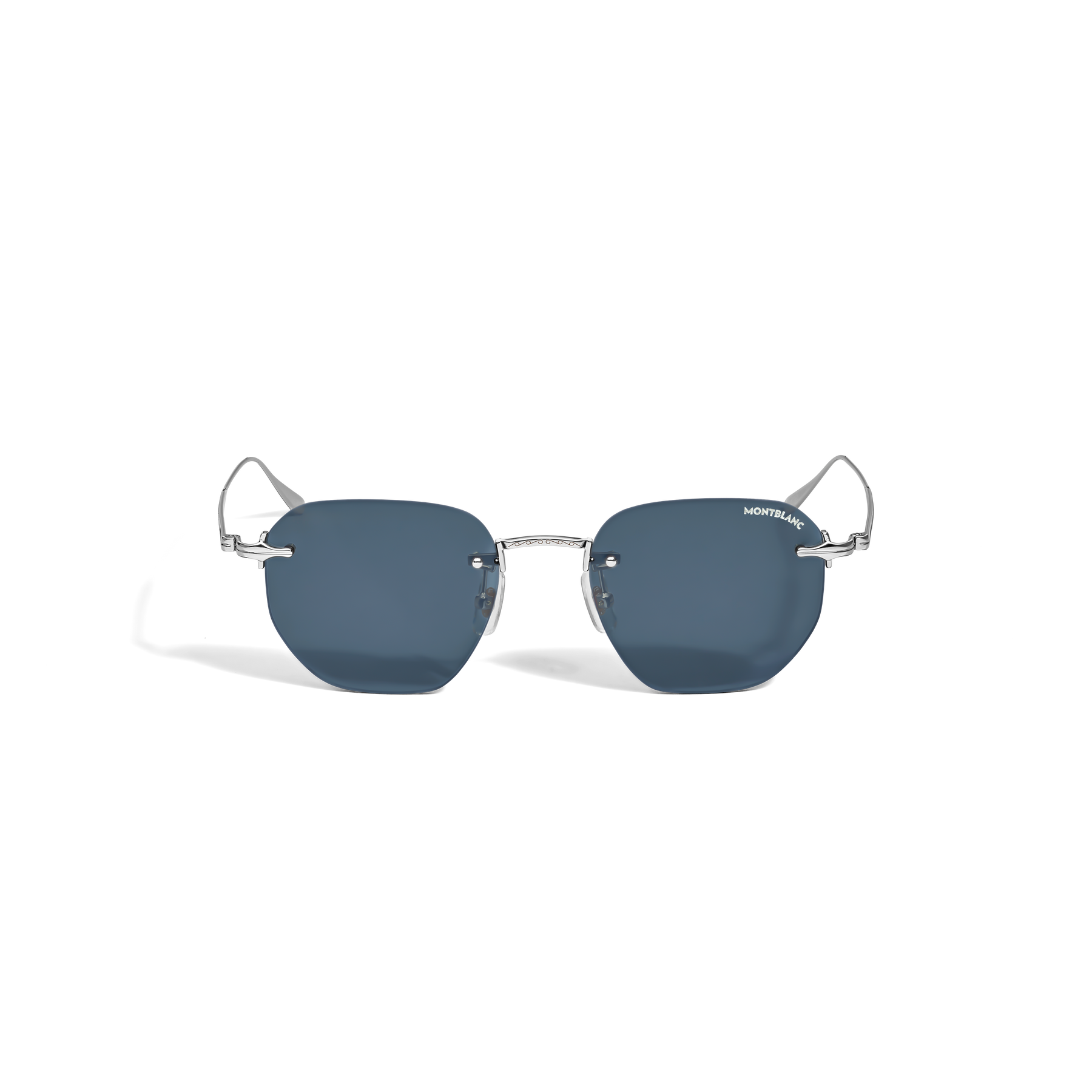 Round Sunglasses with Silver Coloured Metal Frame