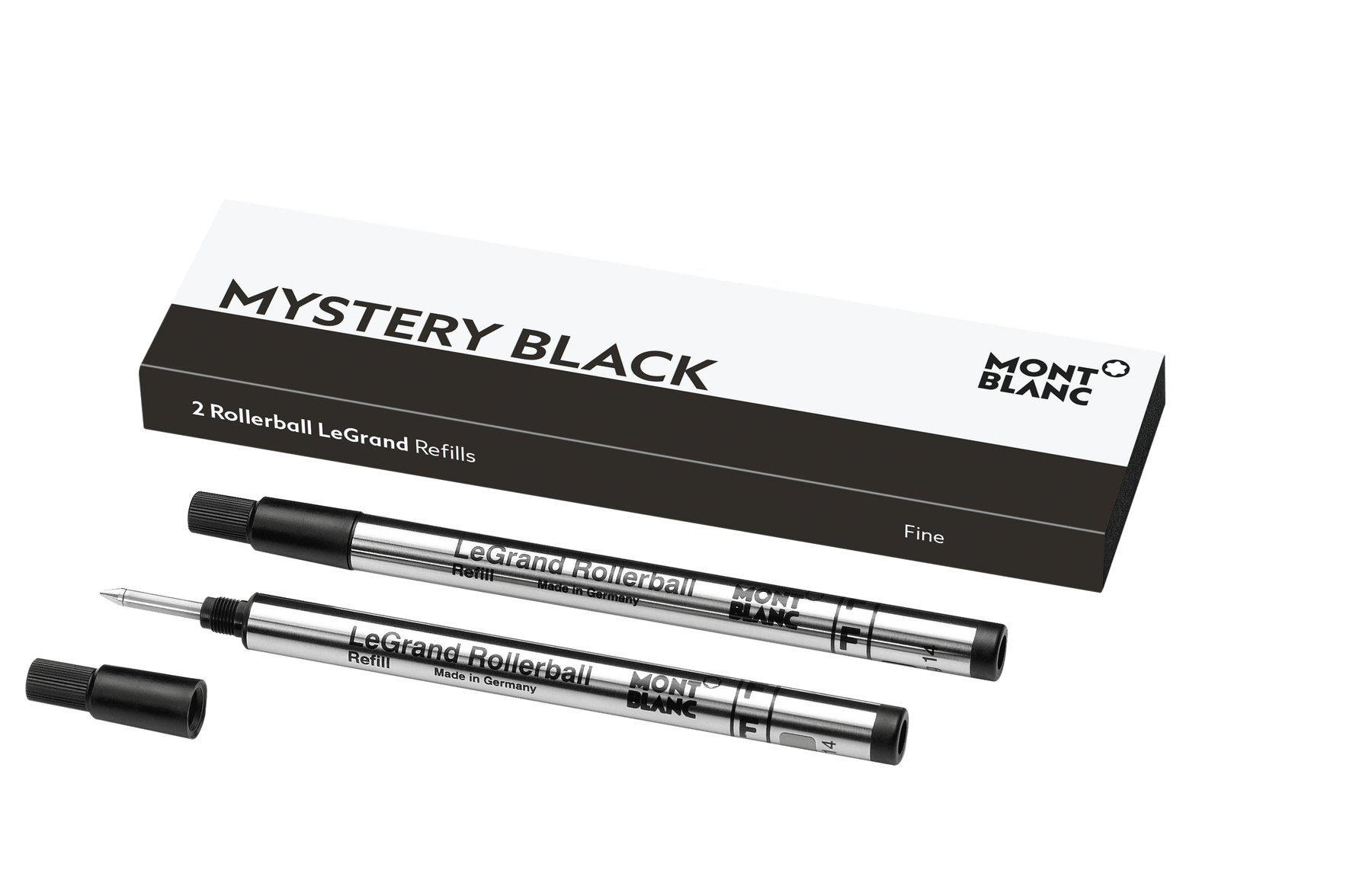 2 Rollerball LeGrand Refills Fine, Mystery Black