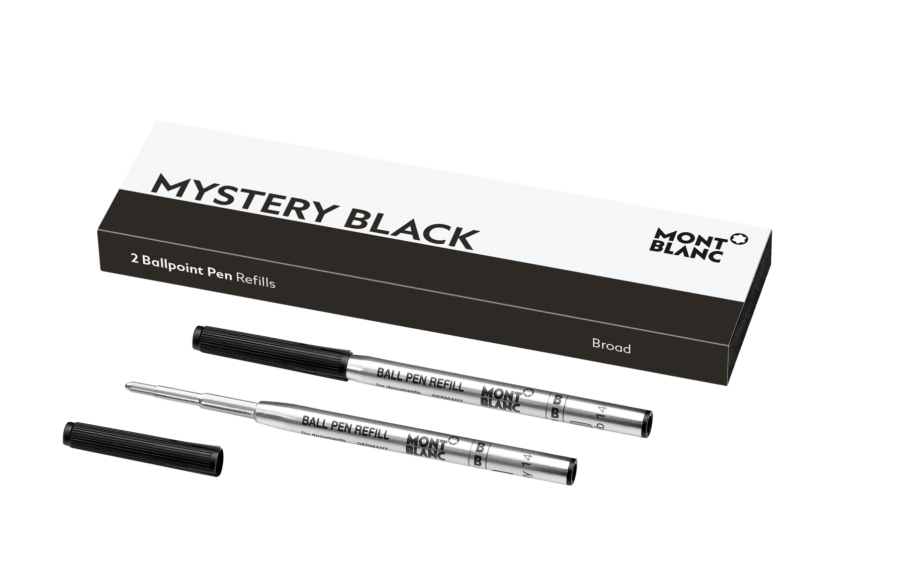 2 Ballpoint Pen Refill Broad, Mystery Black