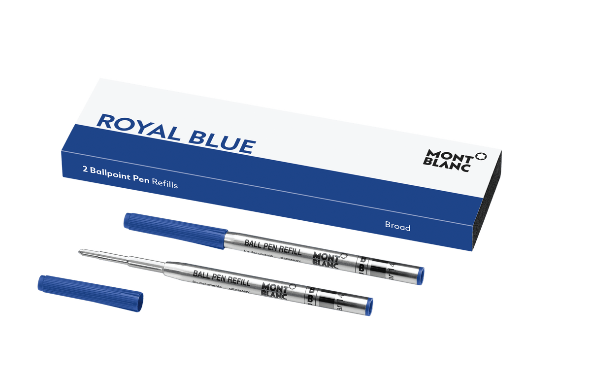 2 Ballpoint Pen Refills Broad Royal Blue