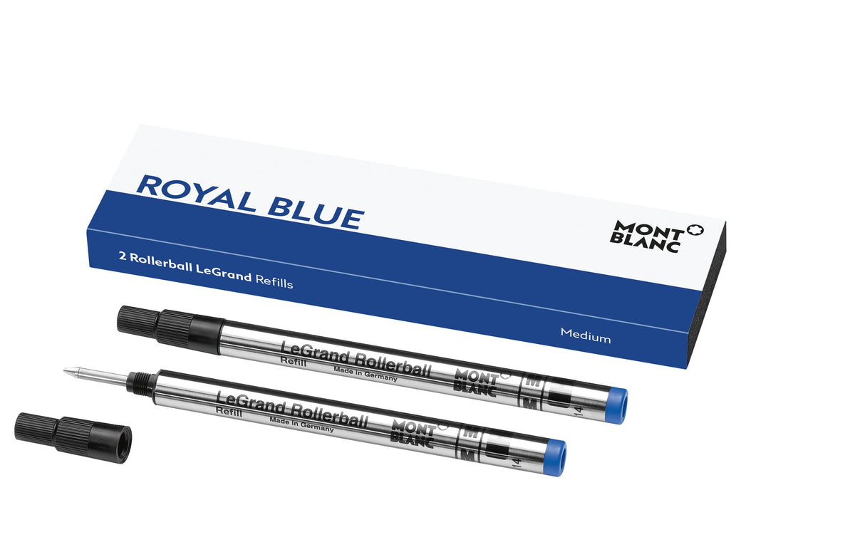 2 Medium Rollerball LeGrand Refills, Royal Blue