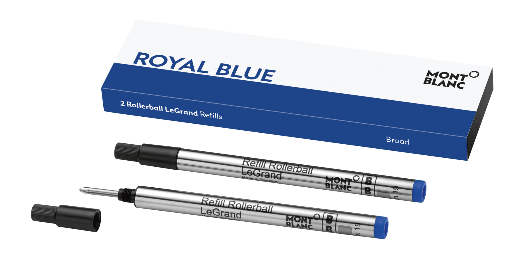 2 Rollerball LeGrand Refills Broad, Royal Blue