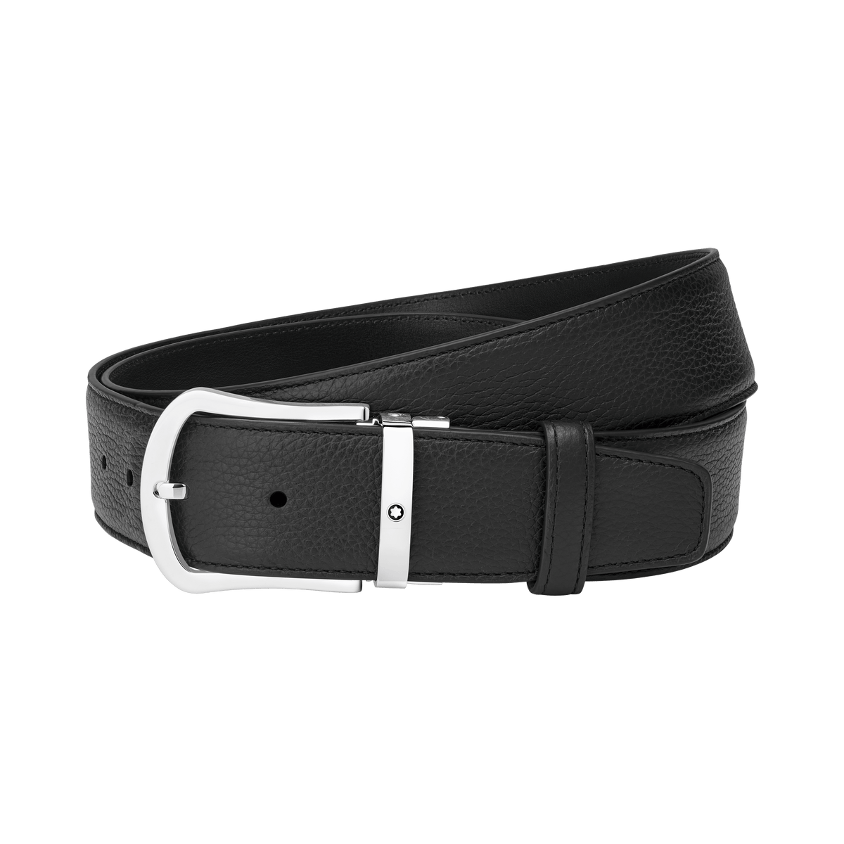 Black 40 mm leather belt