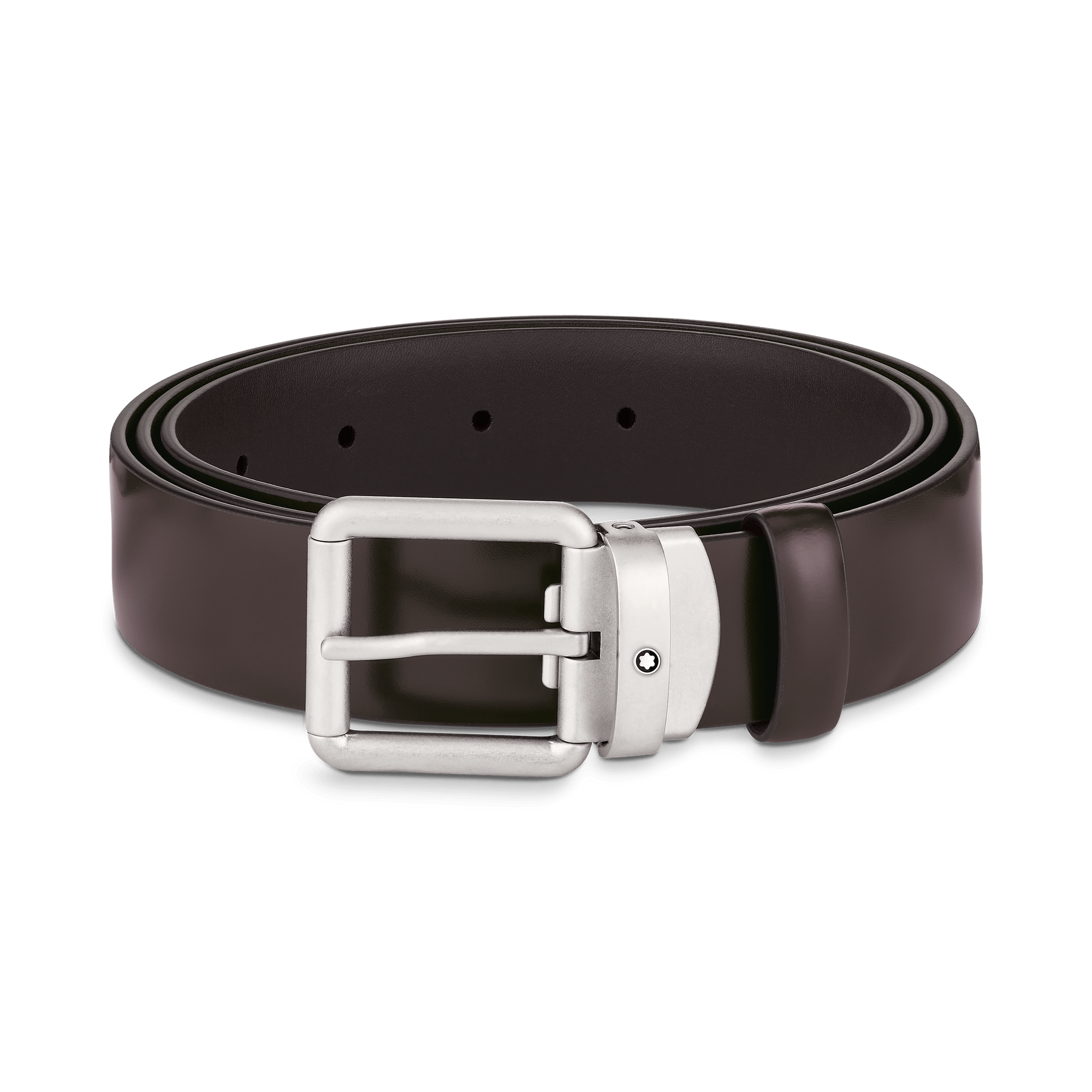 Brushed brown 30 mm leather belt