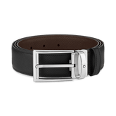 Black/brown 35 mm reversible leather belt